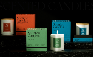 不同色彩区分的不同香味的香薰产品包装盒-樱美包装
