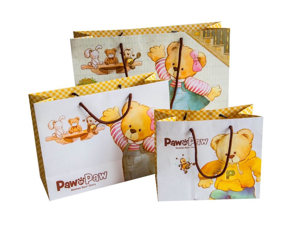paw in paw服装纸袋制作