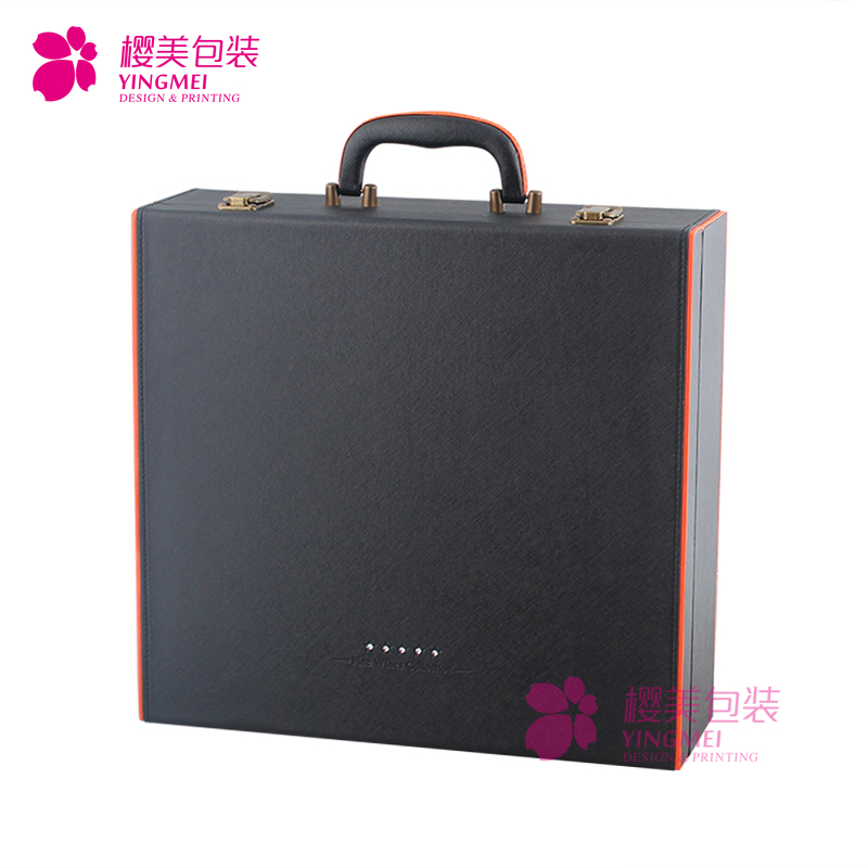 红酒皮质礼盒定制