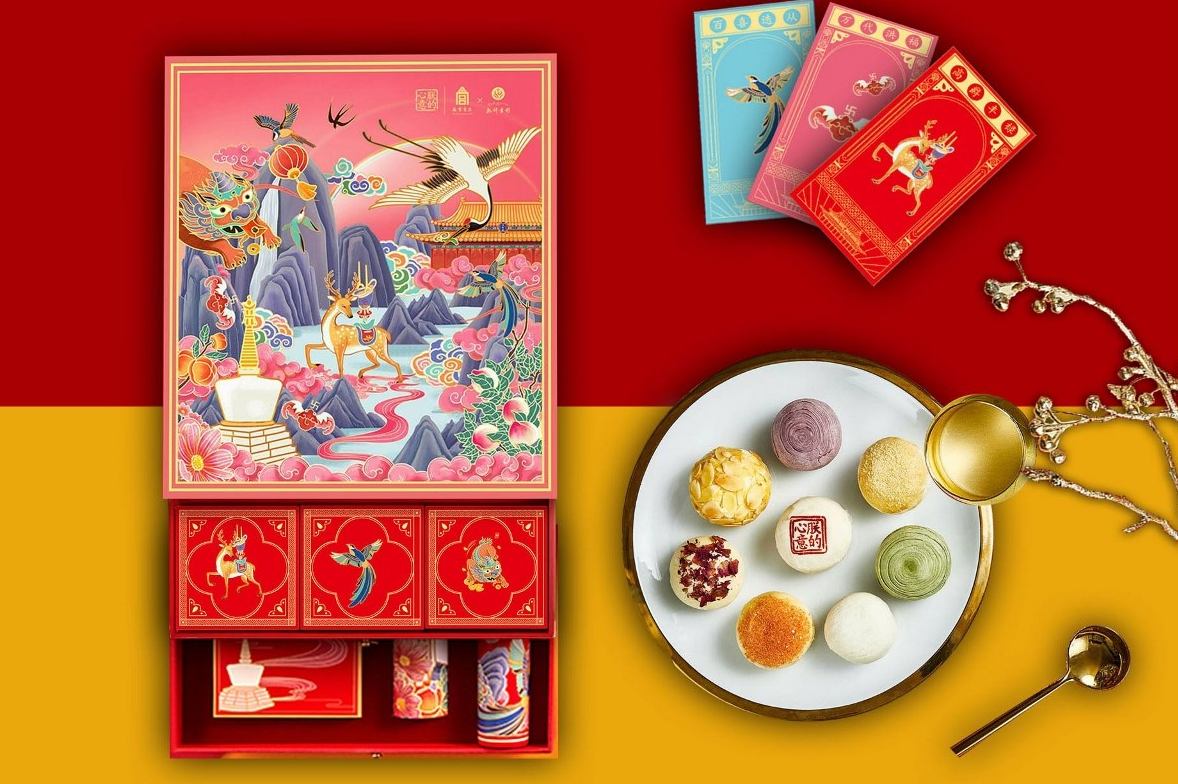双层抽屉式新年礼盒
